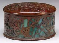 Grapevine Covered Powder Jar by Tiffany Studios, offered Nov 2009