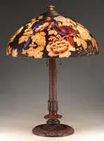 Reverse Painted Bird Lamp by Handel, offered Nov 2009