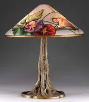 Reverse Painted Floral Table Lamp by Pairpoint, sold Nov 2009