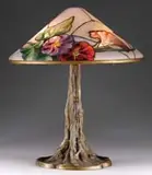 Pairpoint, Reverse Painted Floral Table Lamp