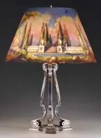 Reverse Painted Table Lamp by Pairpoint, sold Nov 2009