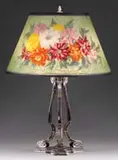 Pairpoint, Reverse Painted Floral Lamp
