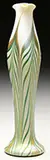Quezal, Pulled Feather Vase