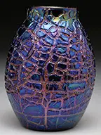 Crackle with Lava Vase by Durand, sold Nov 2013