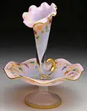 Mary Moser, Decorated Epergne, Pictured in the book Moser Glass: The Klabin Collection by Gary D