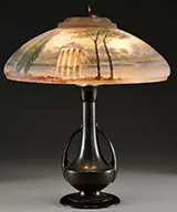 Reverse Painted Lamp by Pairpoint, offered Nov 2013