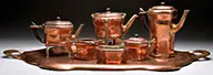 Copper Coffee and Tea Set by Tiffany Studios, offered Nov 2013