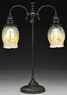 Double Student Lamp by Tiffany Studios, offered Nov 2013