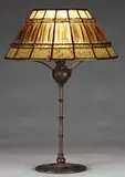 Tiffany Studios, Linenfold Table Lamp