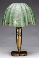 Lucca Table Lamp by Pairpoint, This shade gives the overall appearance of brocade fabric, sold Jun 2008