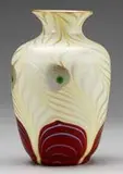 Red Peacock Feather Vase by Alexander Joseph von Steuben, offered Jun 2008