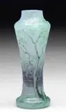 Daum, Cameo & Enamel Miniature Vase, Enameled signature on the underside “Daum Nancy”