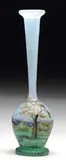 Daum, Cameo & Enamel Bud Vase, Enameled signature on the side “Daum Nancy”