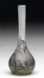 Daum, Cameo & Enamel Miniature Vase, Enameled signature on the underside “Daum Nancy”