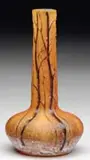 Daum, Cameo & Enamel Miniature Vase, Enameled signature on underside “Daum Nancy”