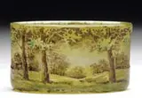 Daum, Cameo & Enamel Salt, Enamel signature on underside “Daum Nancy”