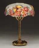 Pairpoint, Blow-Out Open Top Butterfly & Rose Table Lamp