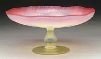 Pastel Compote by Tiffany Studios, Tiffany – Favrile” as well as small remnants of original paper label, offered Jun 2006