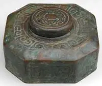 Bronze Inkwell in the “Zodiac” Pattern by Tiffany Studios, offered Feb 2012