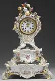 Meissen, Two Part Mantel Clock and Meissen Plateau
