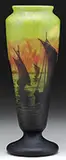 Daum, Cameo Vase with Marine Scene