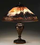 Reverse Painted Table Lamp by Pairpoint, offered Jun 2014