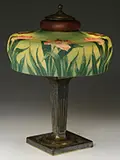 Pairpoint, Obverse Painted Floral Table Lamp
