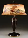 Pairpoint, Scenic Reverse Painted Lamp