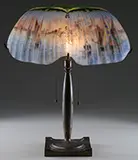 Pairpoint, Venetian Reverse Painted Table Lamp