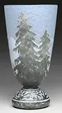 Daum, Winter Scene Cameo Vase