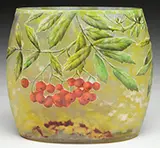 Daum, Floral Pillow Vase
