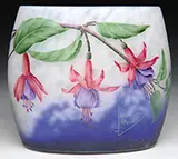 Daum, Cameo and Enameled Pillow Vase