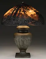 Reverse Painted Table Lamp by Handel, offered Jun 2014