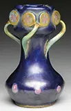 Amphora, Floral Pottery Handled Vase