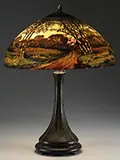 Handel, Obverse & Reverse Painted Lamp