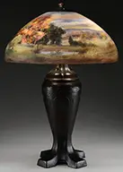 Reverse Painted Table Lamp by Handel, offered Jun 2014
