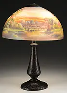 Reverse Painted Table Lamp by Handel, sold Jun 2014