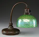 Tiffany Studios, Damascene Desk Lamp