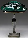 Pairpoint, Lamp with Quilted Emeralite Shade