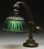 Tiffany Studios, Counterbalance Linenfold Desk Lamp