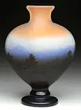 Mountain Scene Vase by Galle, offered Jun 2015