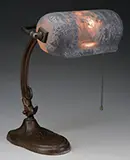Reverse Painted Scenic Desk Lamp by Handel, offered Jun 2015