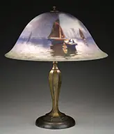 Reverse Painted Table Lamp by Pairpoint, sold Jun 2015
