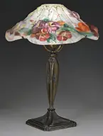 Puffy Iris Lamp by Pairpoint, sold Jun 2015