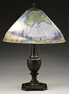 Reverse Painted Scenic Table Lamp by Pairpoint, offered Jun 2015