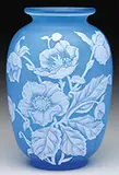 Stevens & Williams, Cameo Floral Vase