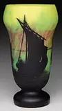Daum, Nautical Scene Vase