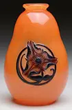 Schneider, Padded and Wheel Carved Vase