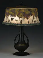 Obverse Painted Table Lamp by Pairpoint, sold Nov 2014
