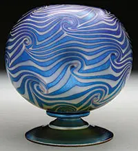 Decorated Art Glass Vase by Durand, sold Jun 2013